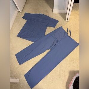 Blue top/bottom Scrub Set